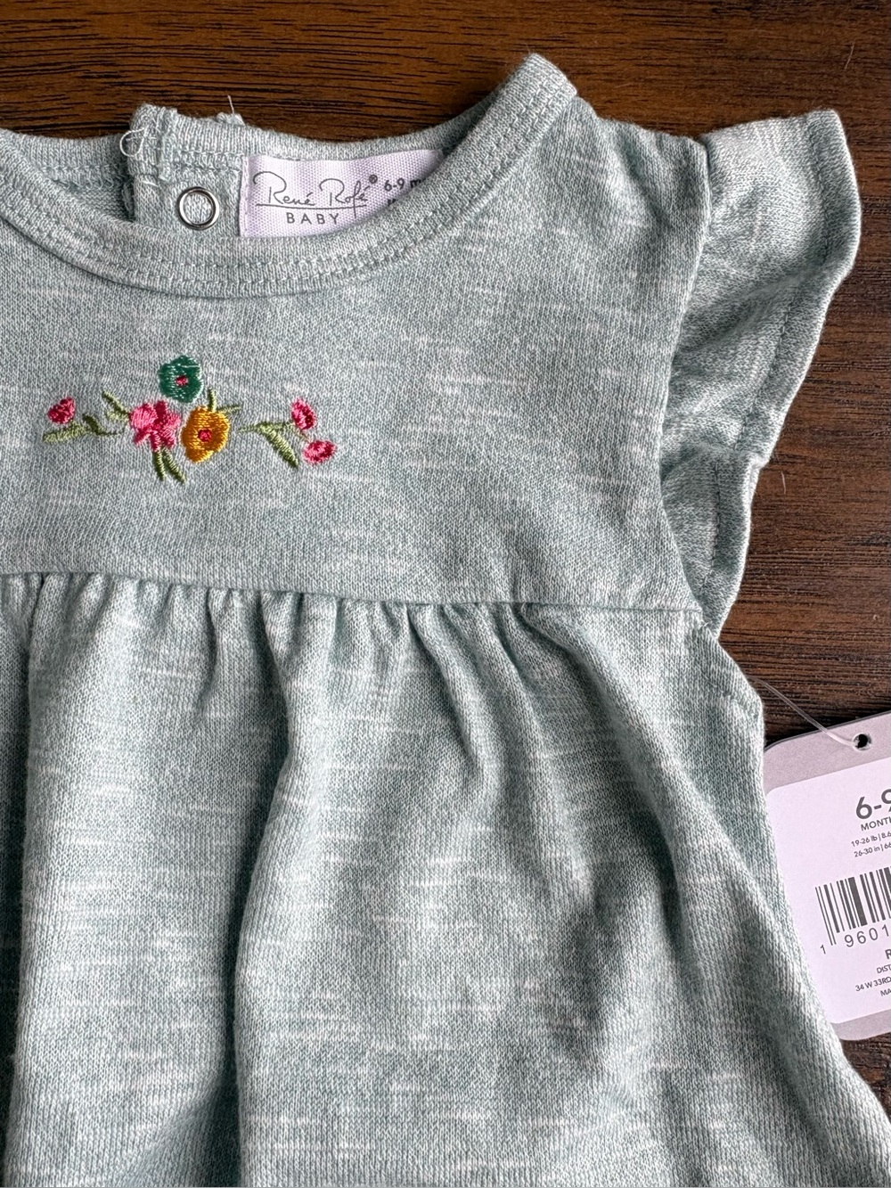 René Rofé Baby Girls Embroidered Dress 6-9 Months